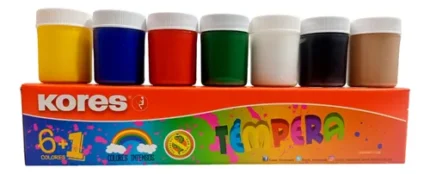 TEMPERA 6+1 COLORES SURTIDOS KORES