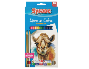 LAPICES DE COLORES PREMIUM 14PZAS SYSABE