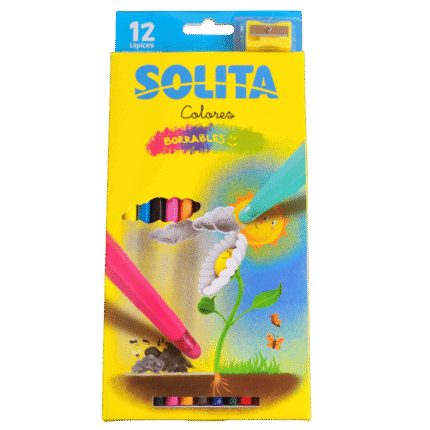 COLORES BORRABLES 12 PZAS SOLITA