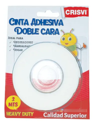 CINTA ASHESIVA DOBLE CARA 2MTS CRISVI