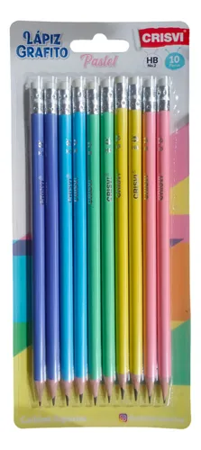 LAPIZ DE GRAFITO PASTEL 10 UND CRISVI