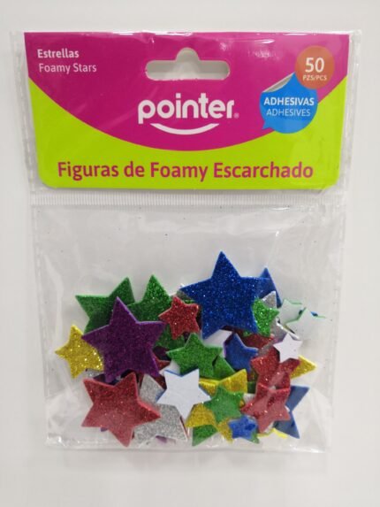 FIGURAS ADHESIVAS DE FOAMY ESCARCHADO POINTER