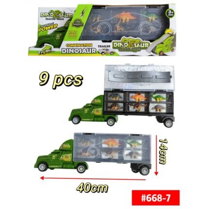 GANDOLA CON DINOSAURIOS 7pcs